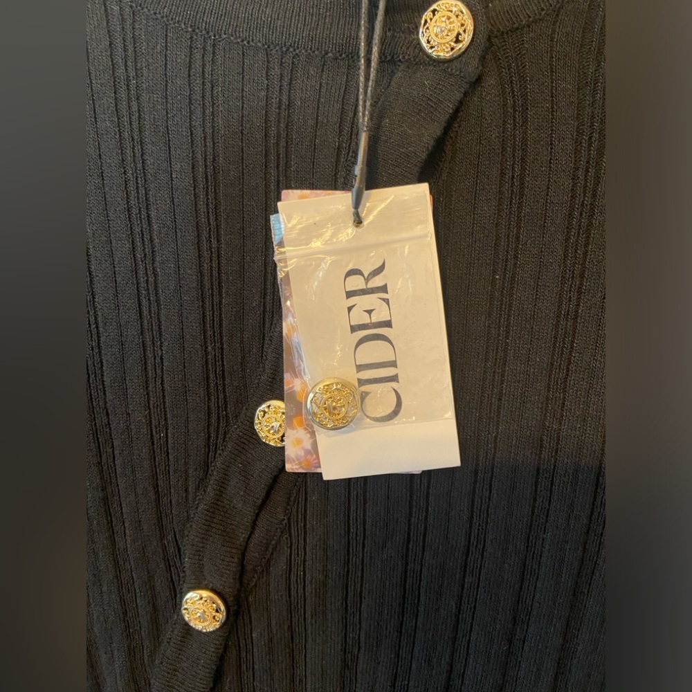 Cider Black Cutout Dress Small NWT - Picture 6 of 13